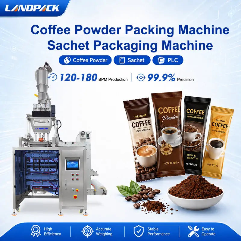 Automatic 4-Lane Coffee Powder Four-Side Seal Sachet Packing Machine