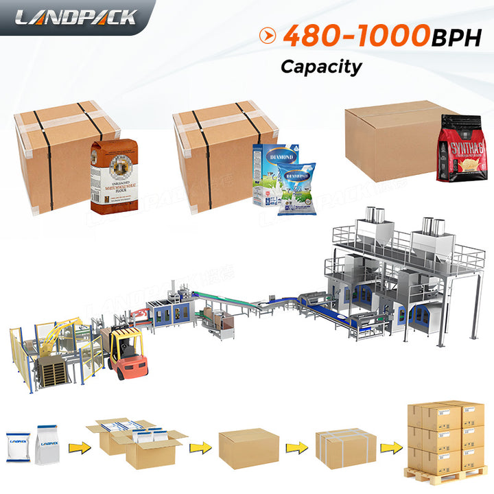 Automated Intelligent Powder Weighing Packaging Cartoning System