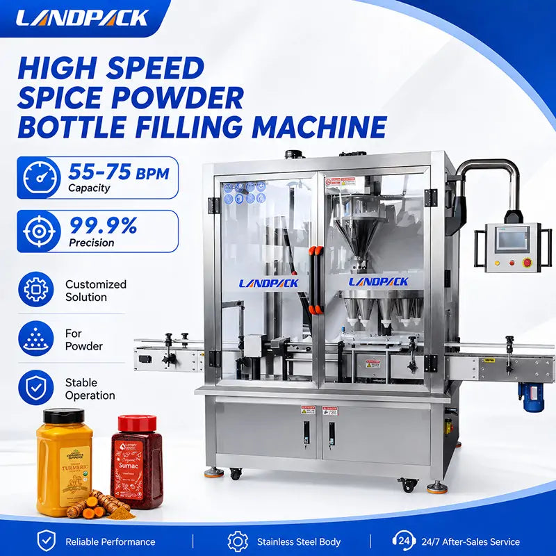 High Speed Automatic Spice Powder Rotary Bottle Filling Machine