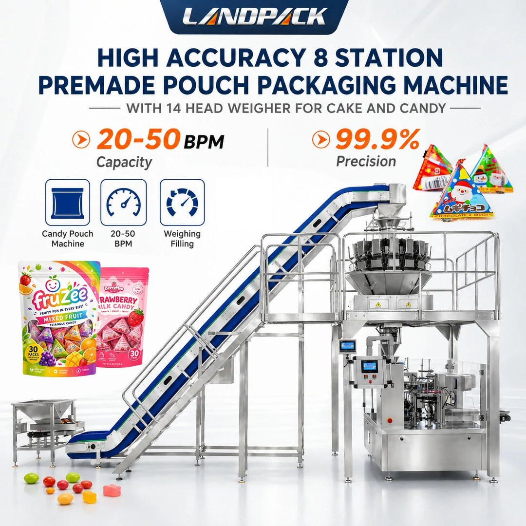 Multi-Function Gummy Cake Candy Snack Zipper Pouch Stand Up Pouch Doypack Packing Machine