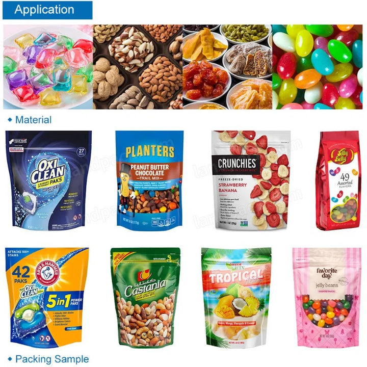 Automatic Mixture Laundry Detergent Pods Premade Zipper Pouch Mini Doypack Packing Machine