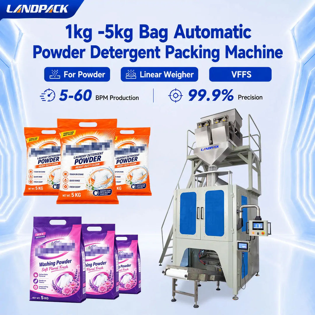 Automatic Detergent Washing Powder Gusset Bag Packaging Machine with Hole Puncher