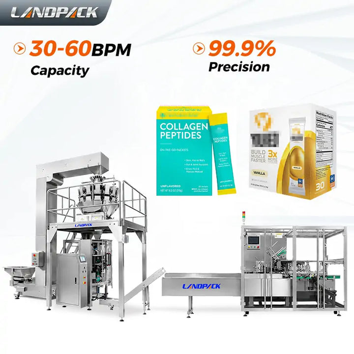 High-Speed Multi-Lane Stick Pack Filling Counting and Cartoning Line