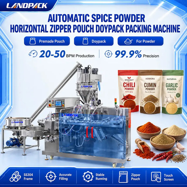 Automatic Turmeric Spice Powder Packing Machine Horizontal Premade Pouch Filling and Sealing Machine