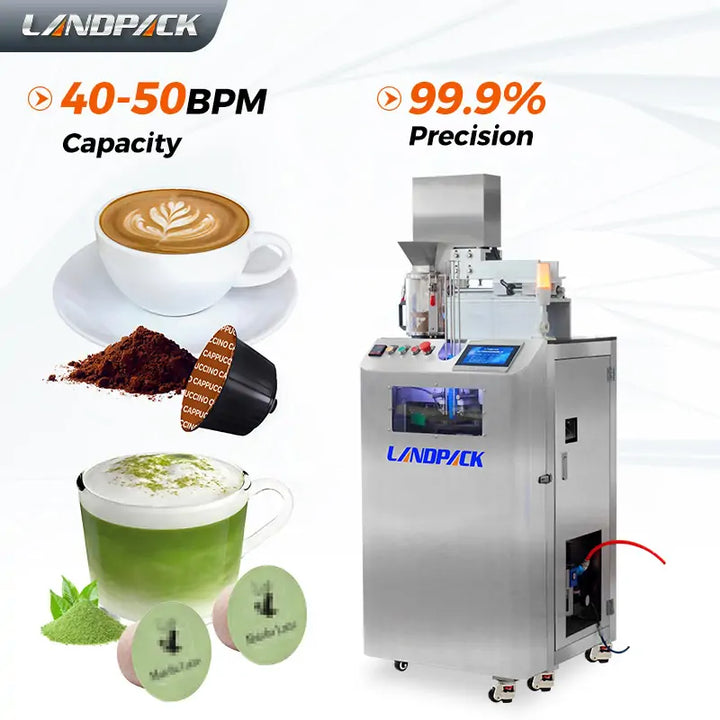 Compact Automatic Rotary Nespresso Coffee Capsule Filling and Sealing Machine