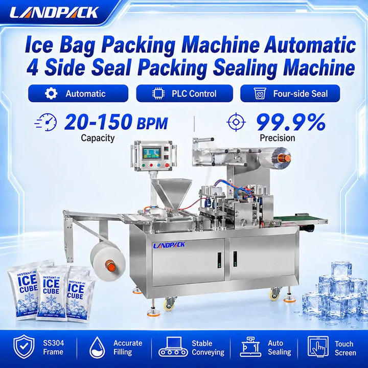 Automatic Ice Pack Four-Side Seal Bag Flow Wrapping Machine