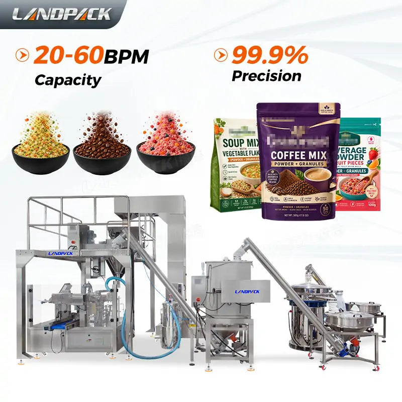 Multi Heads Linear Weigher Rotary Doypack Machine for Granular and Powder Mixing Packaging