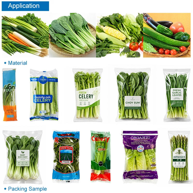 Automatic Fresh Vegetables and Fruits Flow Packaging Machine for Pillow Bag
