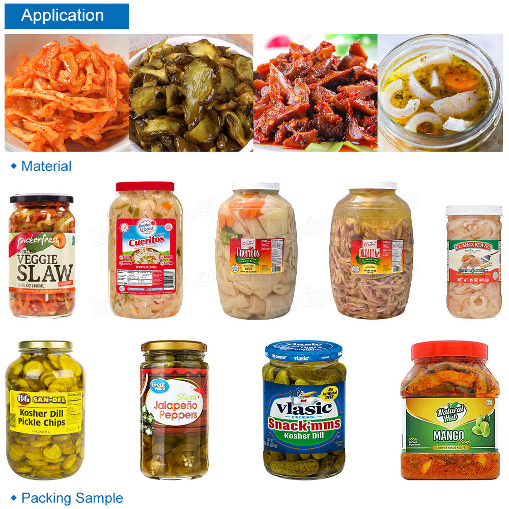 High Accuracy Pickled Achar Filling Capping and Labeling Line