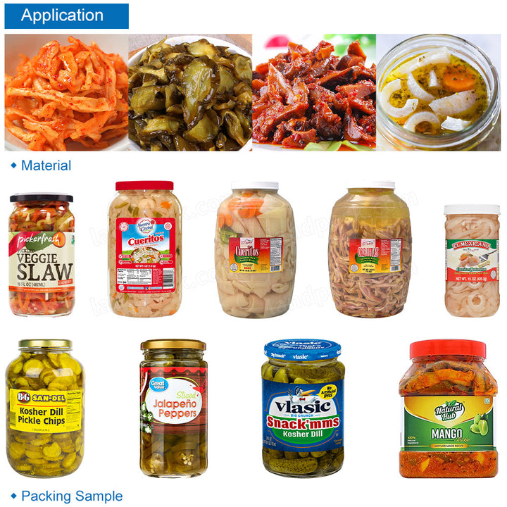 High Accuracy Pickled Achar Filling Capping and Labeling Line