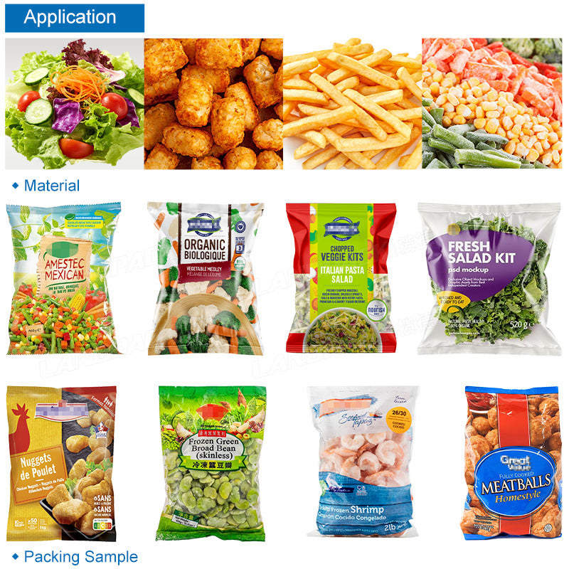 Automatic Lettuce Packaging Machine With Multihead Weigher And Two Conveyor