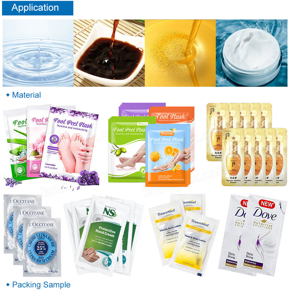 Automatic Multi Lane Hand Sanitizer Shampoo Jam Filling Sealing Machine Sachet Packaging Machine