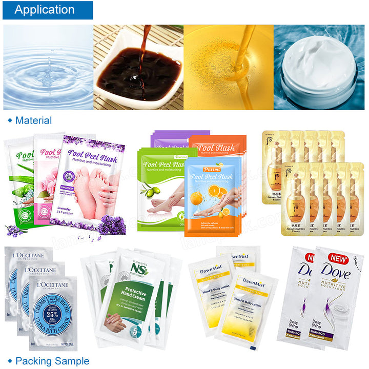Automatic Multi Lane Hand Sanitizer Shampoo Jam Filling Sealing Machine Sachet Packaging Machine