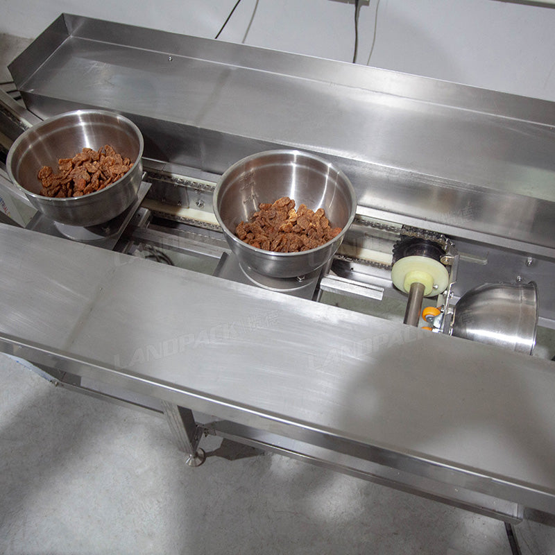 Automatic Beef Jerky Packing Machine With Bowl Inclined Bucket Conveyor