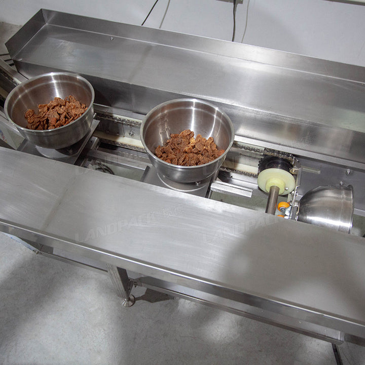 Automatic Beef Jerky Packing Machine With Bowl Inclined Bucket Conveyor