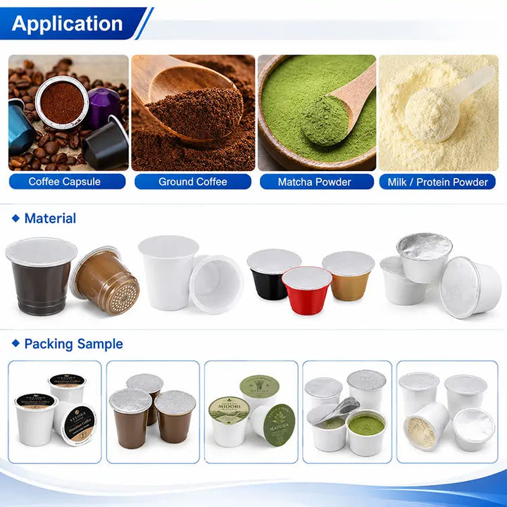 Fully Automatic Compact Rotary Nespresso Coffee Capsule Filling and Sealing Machine