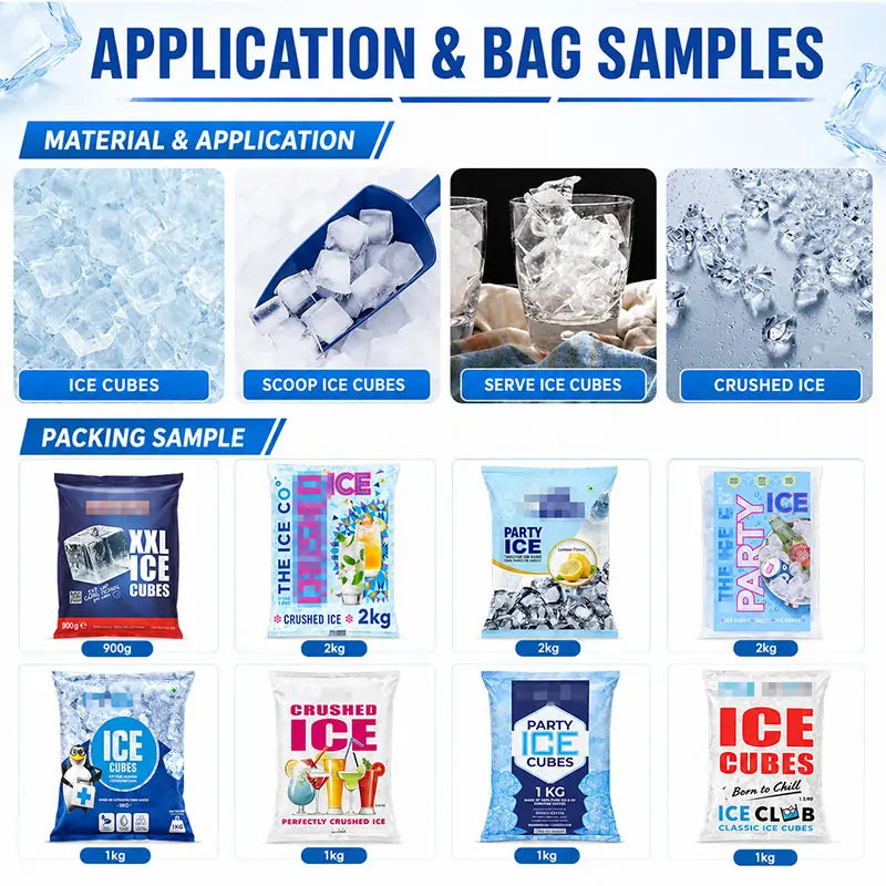 Automatic Ice Cube Vertical Weighing and Pouch Packing Machine