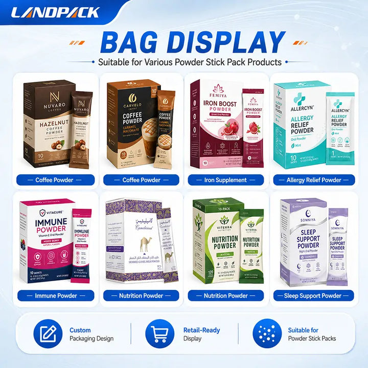 High-Speed Multi-Lane Powder Stick Pack Packaging Counting and Cartoning Machine Line