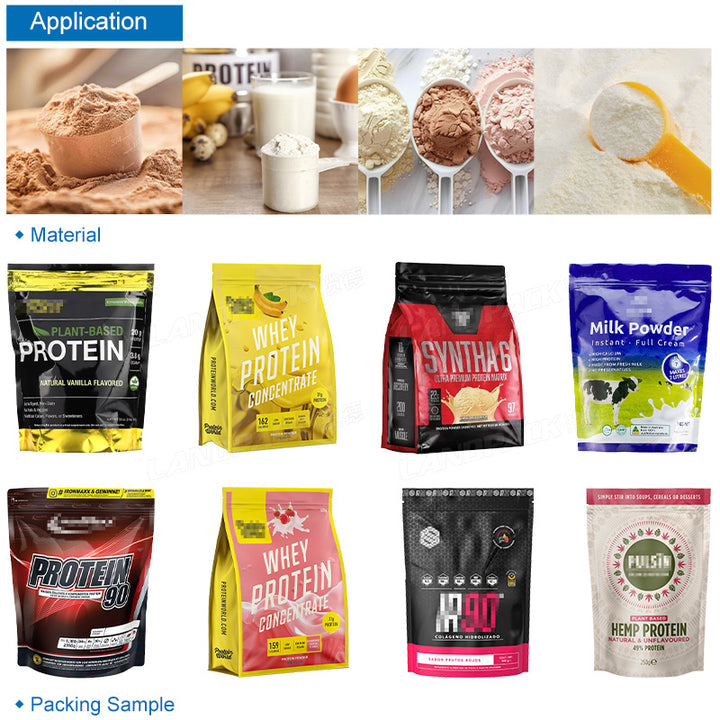 Automatic Horizontal Premade Zipper Bag Protein Powder Doypack Powder Packing Machine