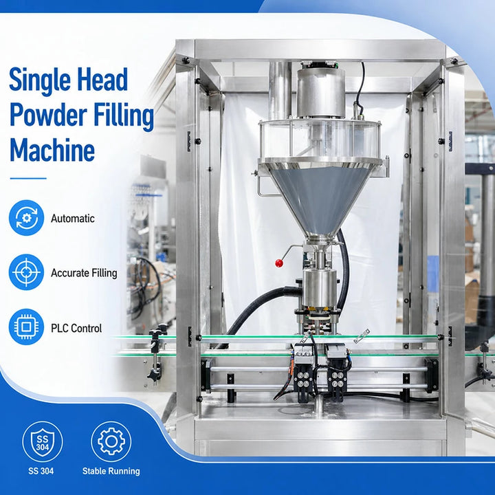 Fully Automatic Detergent Powder Washing Powder Can Tin Filling Sealing Machine Line
