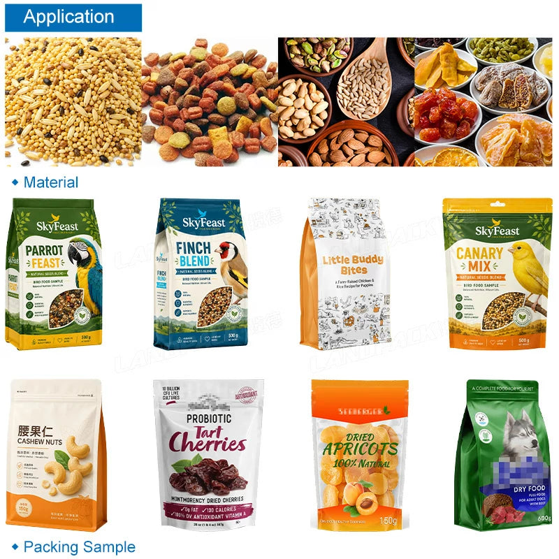 Fully Automatic Nuts/ Cashew/ Beans Premade Pouch Zipper Pouch Filling Sealing Packing System