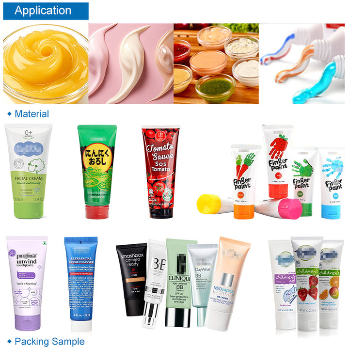 High-Speed Automatic Wall Putty Paint Plastic Tube Filling and Sealing Machine with Chiller