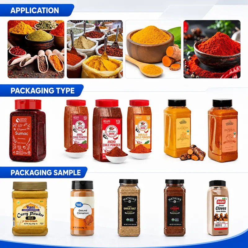 High Speed Automatic Spice Powder Rotary Bottle Filling Machine