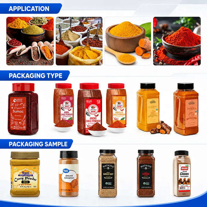 High Speed Automatic Spice Powder Rotary Bottle Filling Machine