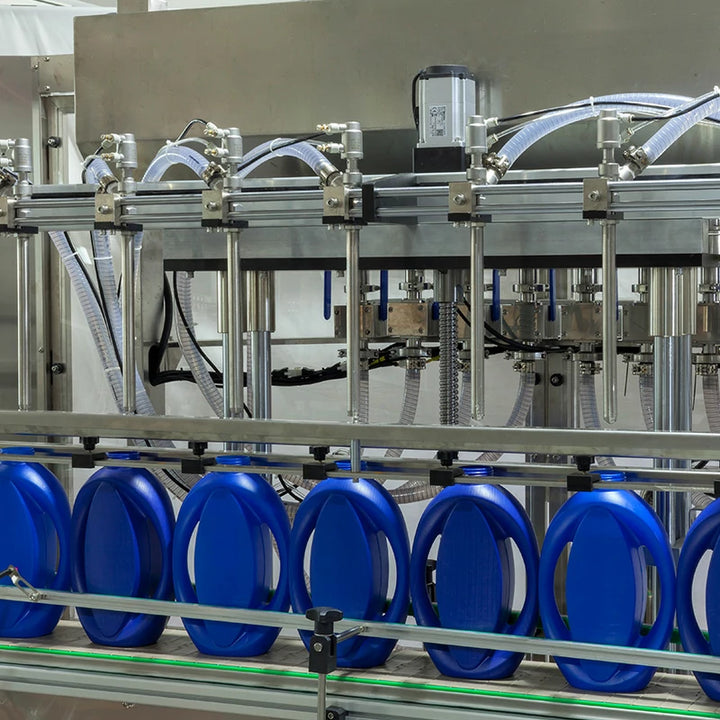 Automatic Dish Wash Detergent Liquid Filling Capping Labeling Line With Bottle Unscrambler