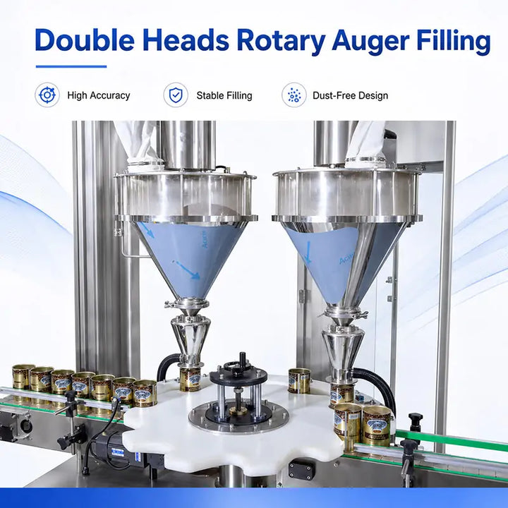 Automatic Coffee Powder Can Filling Seaming Laser Coding and Capping Line