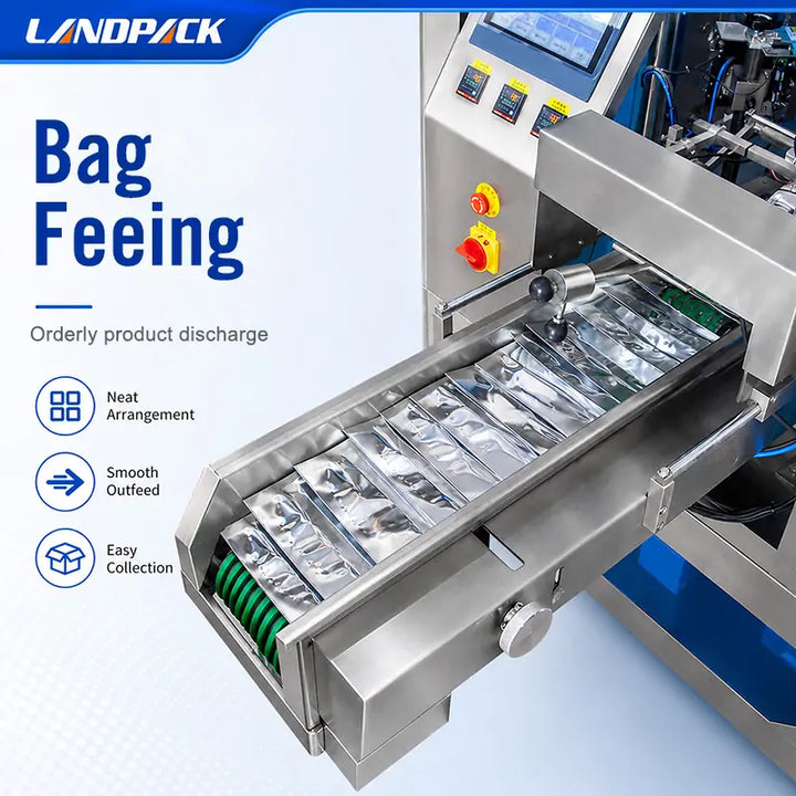 Automatic Rotary Powder Premade Zipper Pouch Filling Sealing Machine with Screw Conveyor