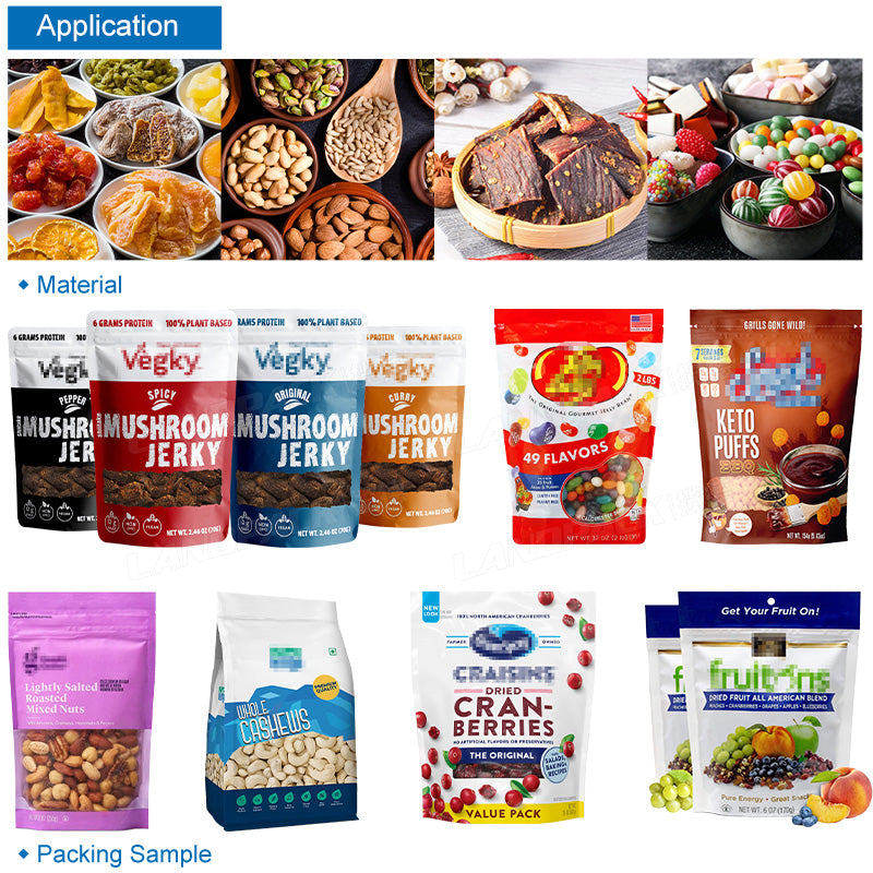 Automatic Premade Bag Beef Jerky Packing Machine With Multihead Weigher