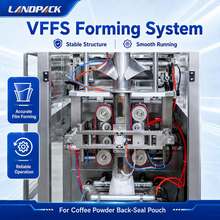 Automatic Coffee Powder VFFS Packing Machine with Static Eliminator, Checkweigher and Metal Detector