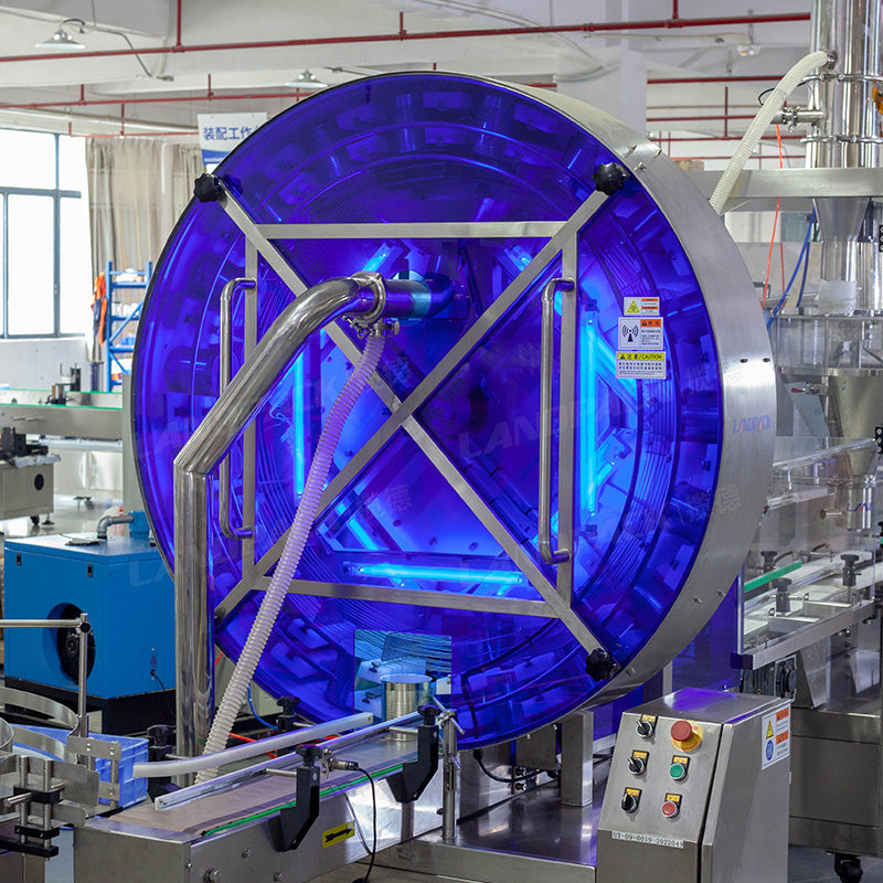 Automatic Milk Powder Can Filling Seaming Line With UV Sterilizer