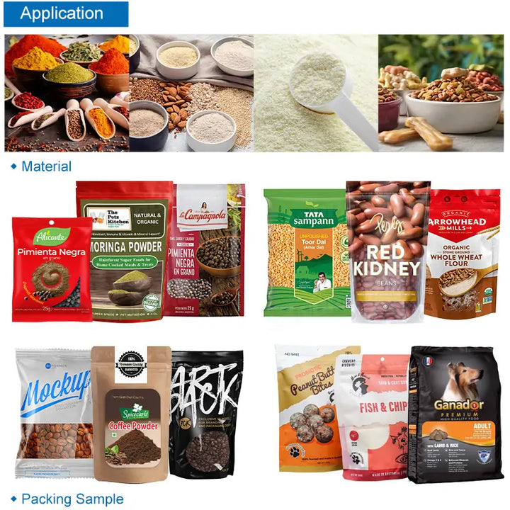Automatic Coffee Bean Coffee Powder Doypack Packing Machine with Metal Detector and Checkweigher