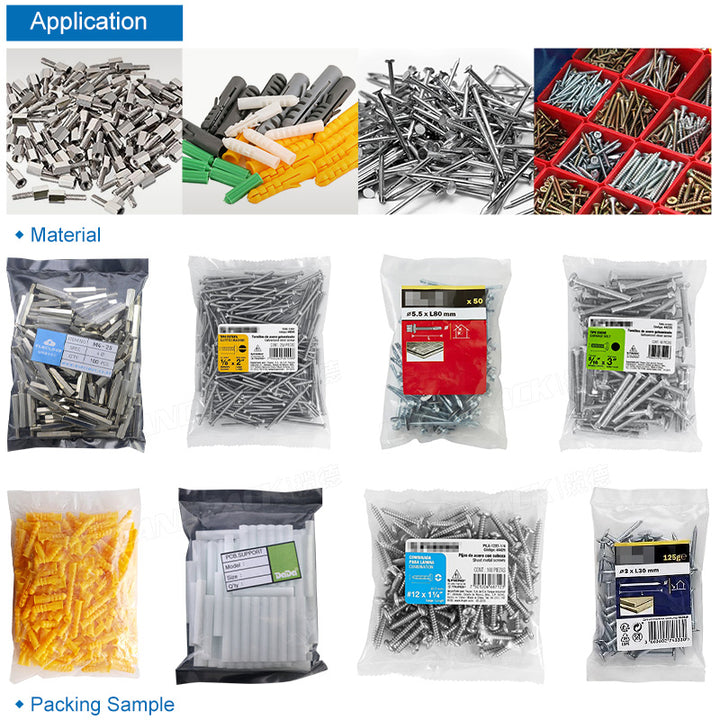 Automatic Fastener Screw Bolt Nut Vertical Weighing Packaging Machine