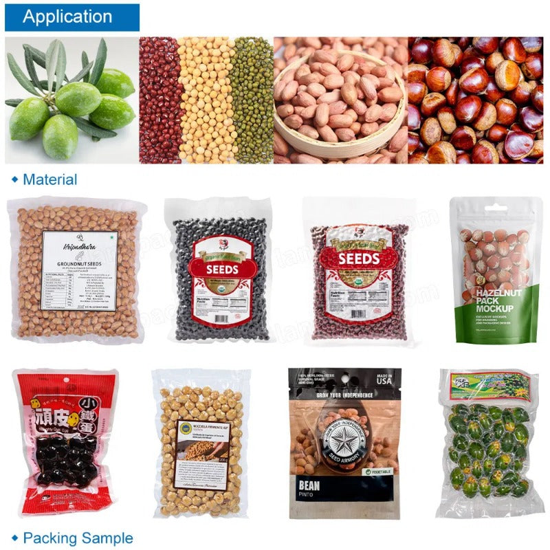 Automatic Granule Vacuum Mini Doypack Packing Machine With Vibrating Feeder