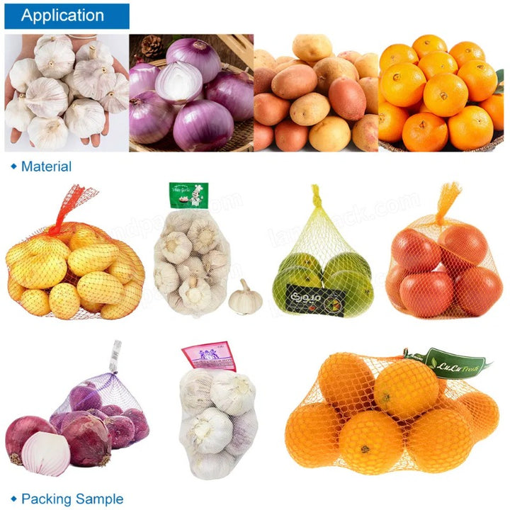 Automatic Net Bag Mesh Bag Ginger Garlic Packing Machine