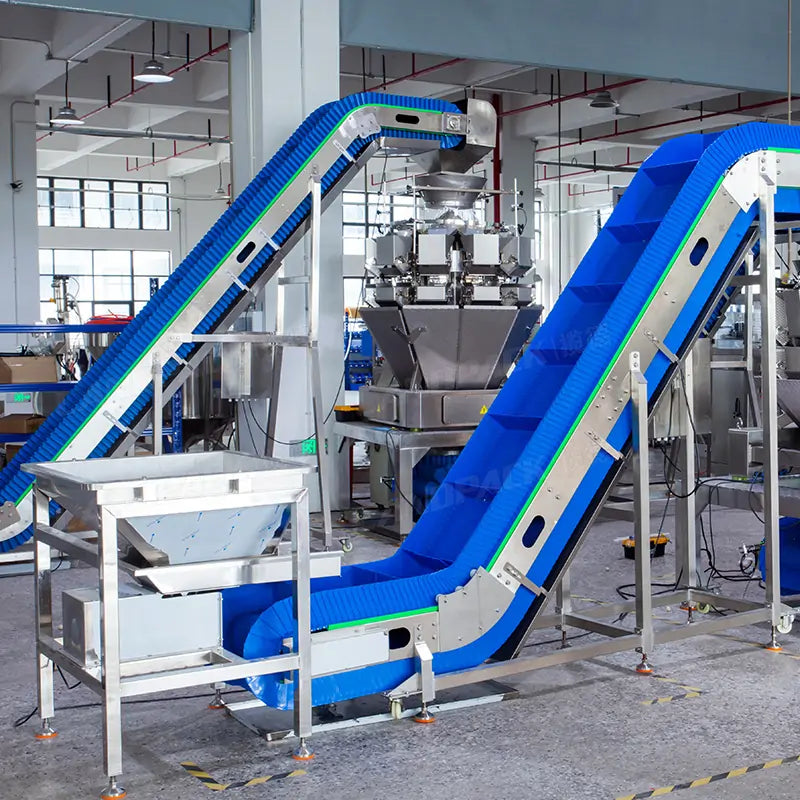 Automatic Frozen Food Meatball Packing Machine with Multihead Weigher and Checkweigher