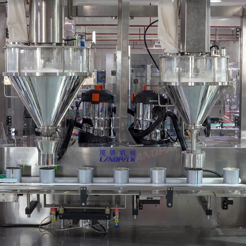 Automatic Coffee Protein Powders Can Packaging Production Line Milk Powder Can Filling Machine
