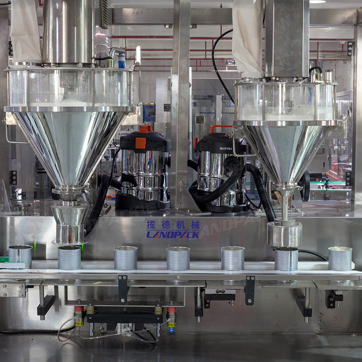 Automatic Coffee Protein Powders Can Packaging Production Line Milk Powder Can Filling Machine