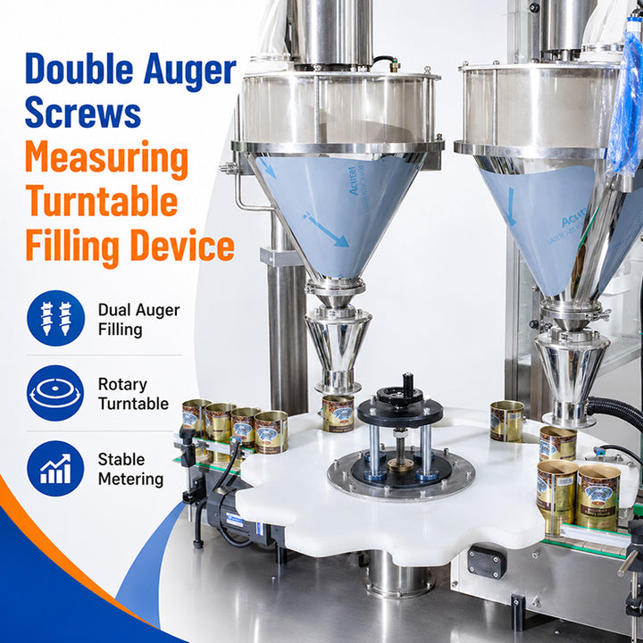 Automatic Matcha Powder Rotary Can Filling Seaming Line Machine