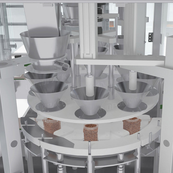 Automatic Seasoning Spice Bottle Filling Capping And Labeling Machine