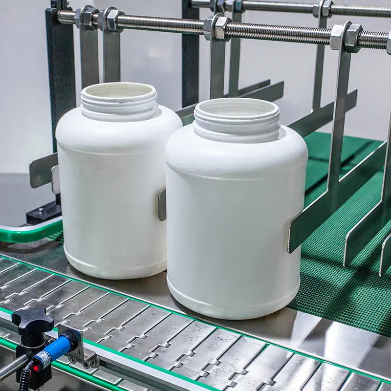 Automatic Protein Powder Bottle Filling Capping Foil Sealing and Labeling Production Line