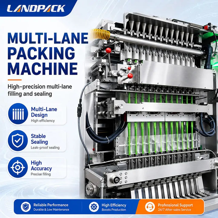 Automatic Multi-Lane Powder Stick Pack Filling Counting and Cartoning Line