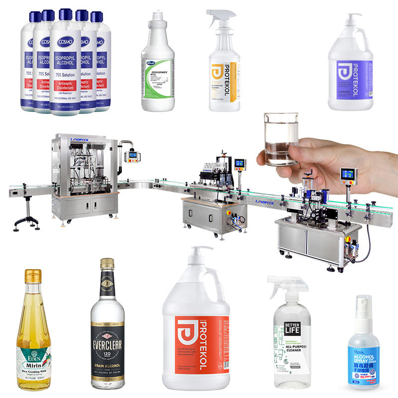 Automatic Alcohol Disinfectant Liquid Filling Capping Labeling Machine
