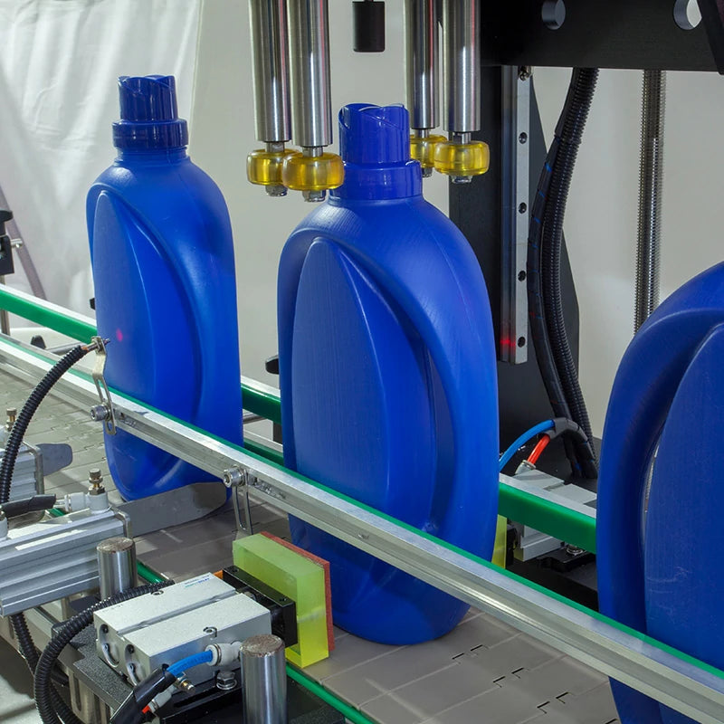 Automatic Dish Wash Detergent Liquid Filling Capping Labeling Line With Bottle Unscrambler