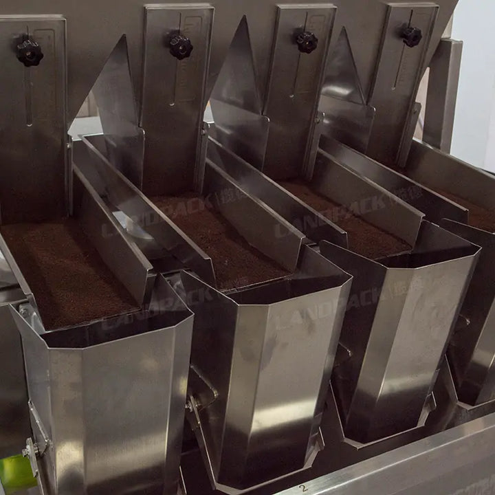 Automatic Roasted Coffee Beans Premade Zipper Doypack Packing Machine with 4-Head Linear Weigher