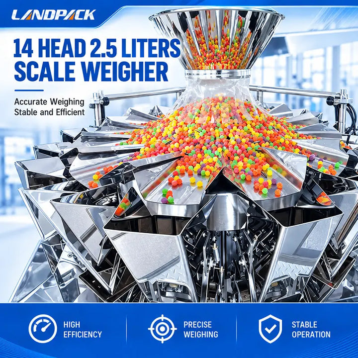 Automatic Candy Gummy Pouch Packing Machine with Multihead Weigher