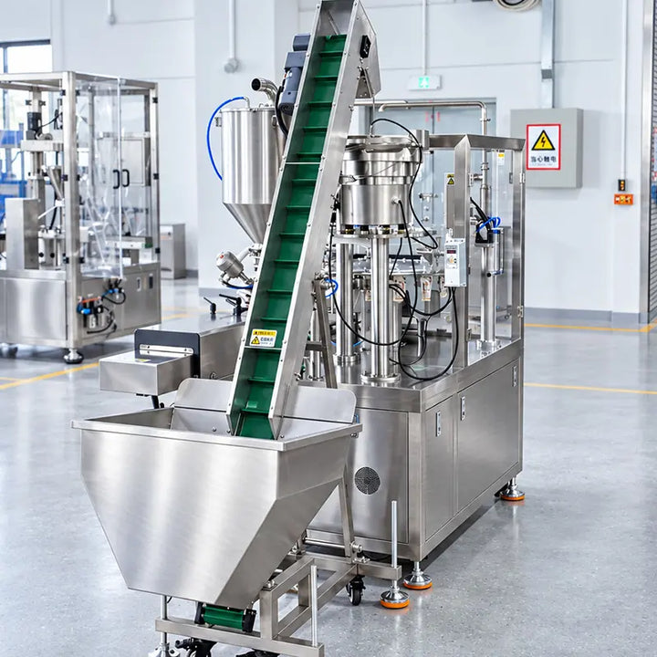 Automatic Liquid Rotary Spout Pouch Filling Machine with Dual Piston Filling and Capping